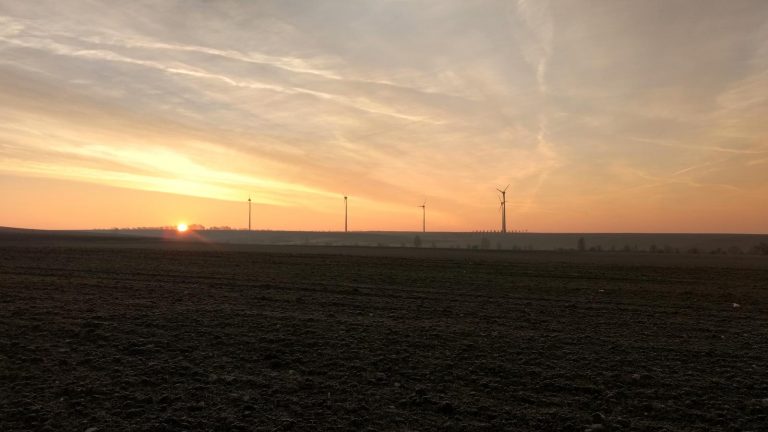 Sonnenaufgang überm Selztal und Selzen #SunriseRun (27.01.2017)