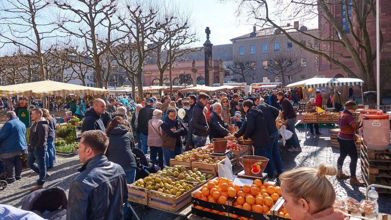 Mainzer Wochenmarkt auf Domplatz und Liebfrauenplatz