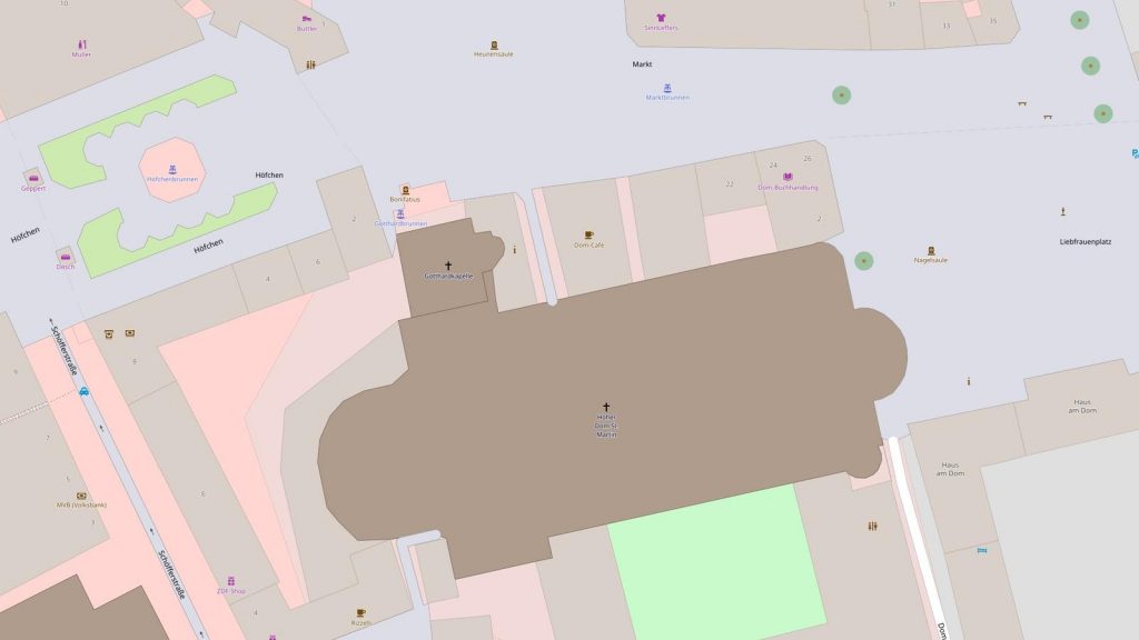 Mainzer Dom (© OpenStreetMap-Mitwirkende)