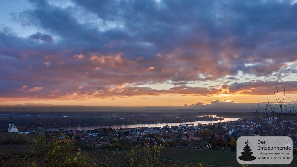 Sonnenaufgang über Nierstein am Rhein