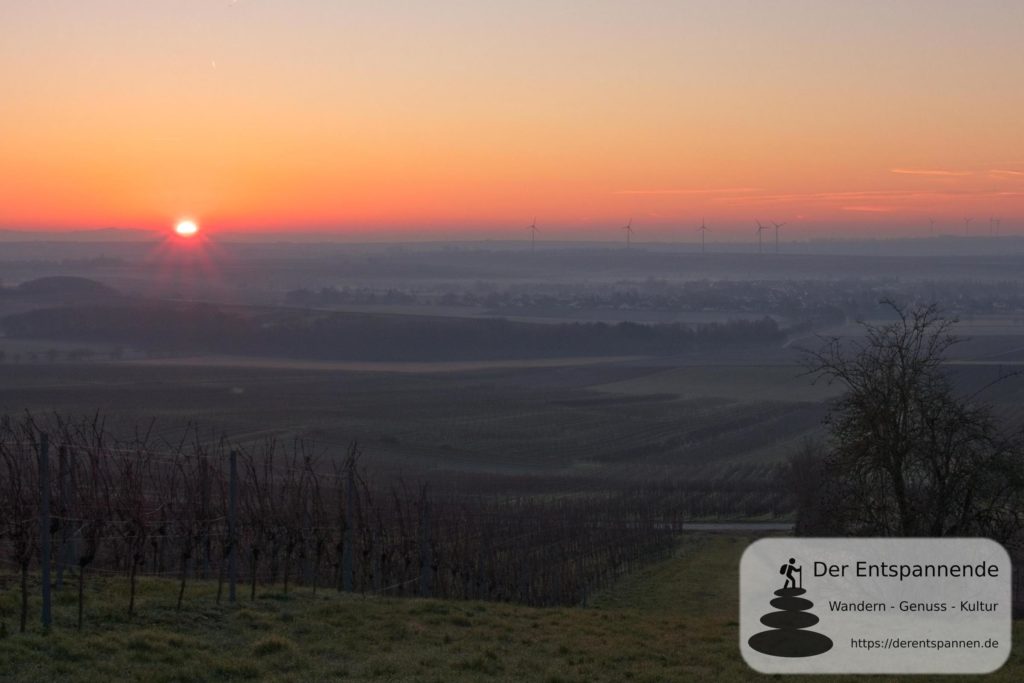 Sonnenaufgang über Selzen (Januar am Selzbogen)