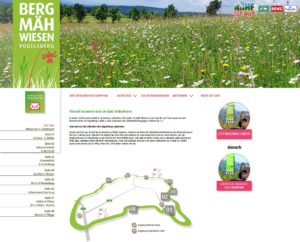 Bergmähwiesenpfad virtuell wandern (Quelle: Screenshot Website)