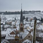 Evangelische Kirche Schwabsburg im Winter