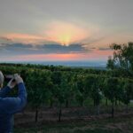 Manuela bei Sonnenaufgang am Niersteiner Wartturm