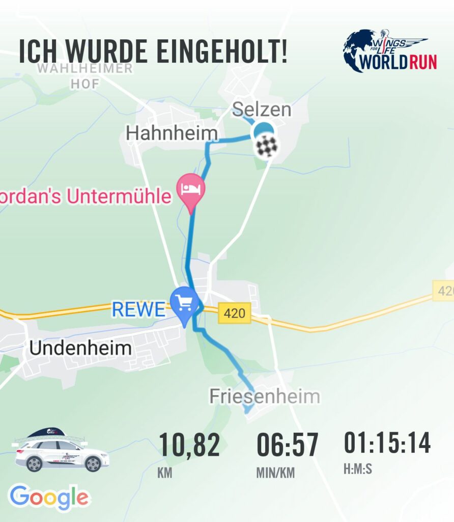 Wings for Life World Run 2024 - Frank wurde eingeholt!