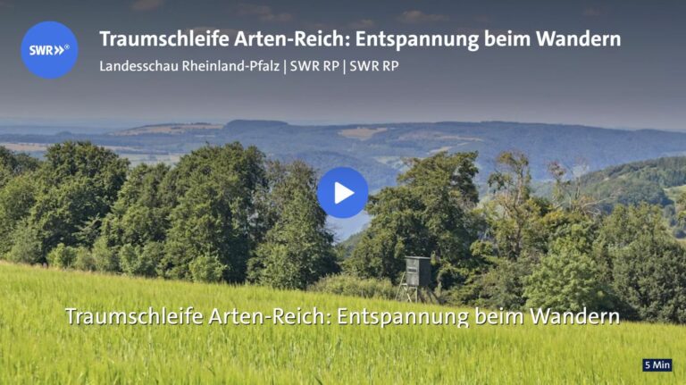 SWR Landesschau RLP - Traumschleife Arten-Reich: Entspannung beim Wandern (Quelle: Screenshot)