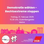 Demokratie wählen – Rechtsextreme stoppen auf dem Gutenbergplatz Mainz